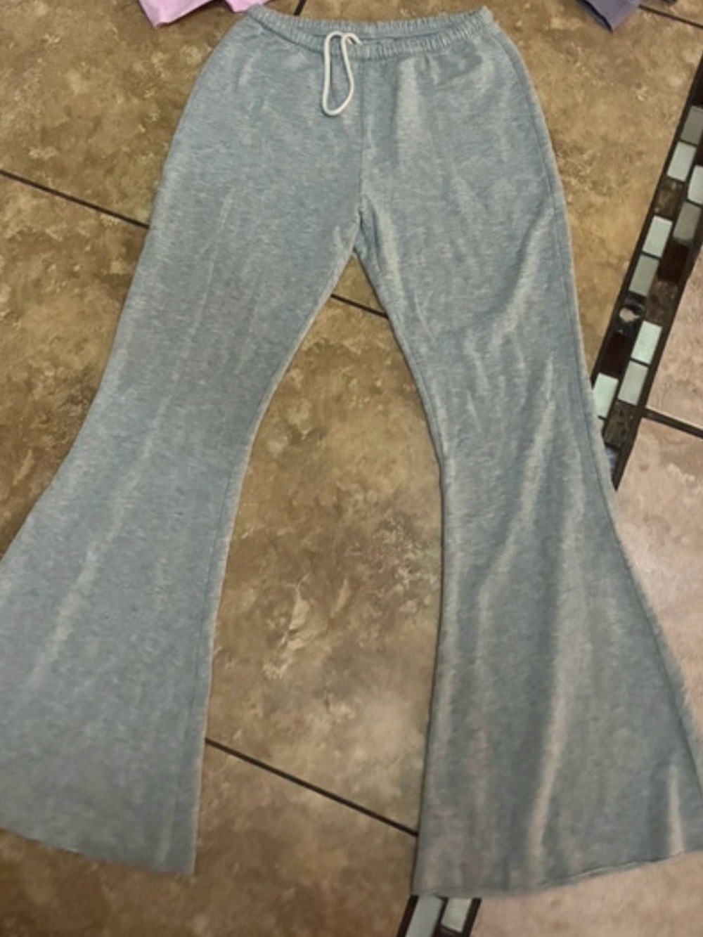 Aerie Gray Flared Lounge Pants